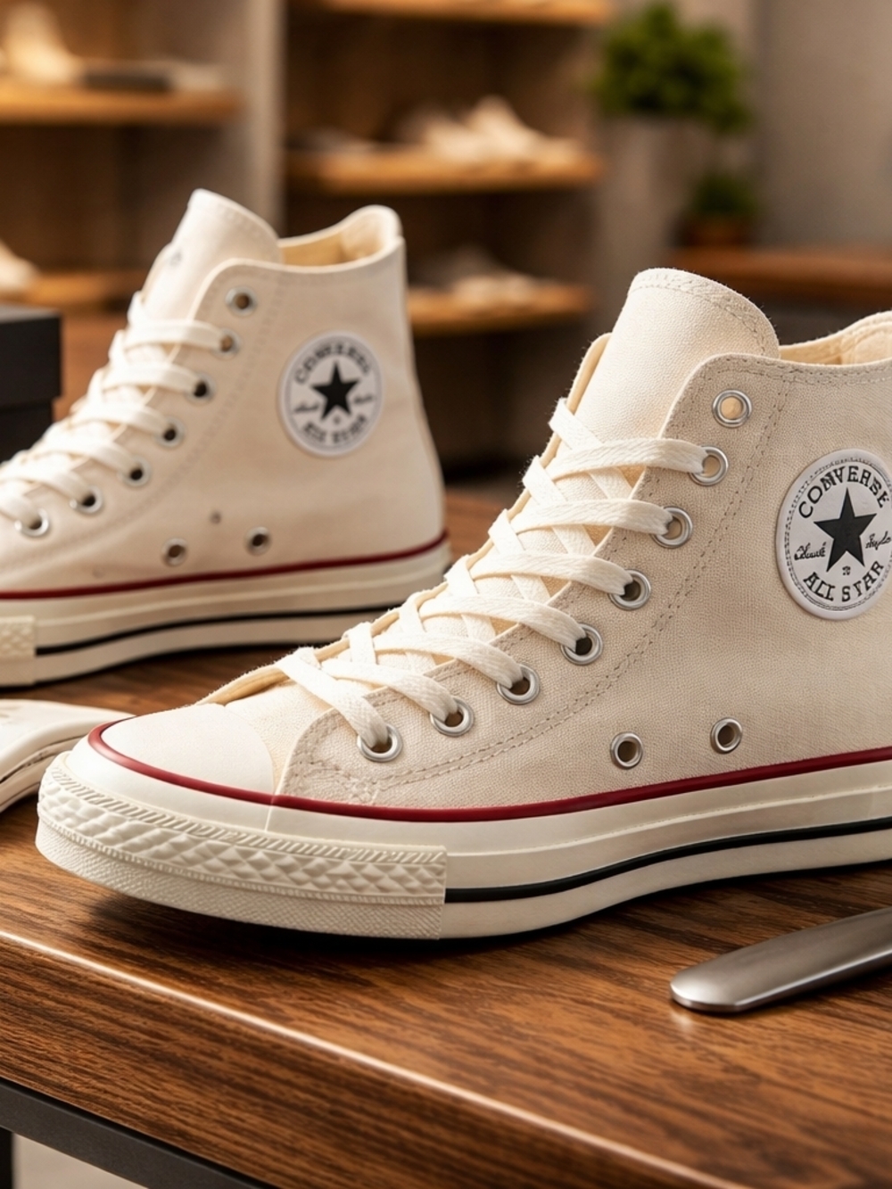 Converse Unisex Chuck 70 Vintage Canvas High Top Shoes Parchment Size 4